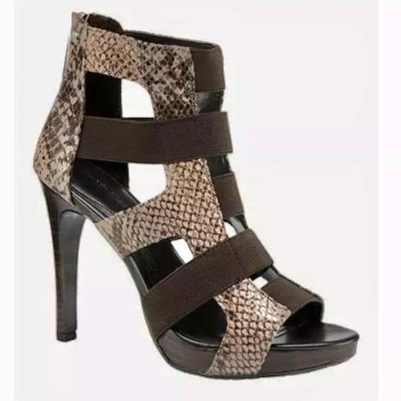 CALVIN KLEIN Laurianna Faux Snake Python High Heel - Picture 1 of 9